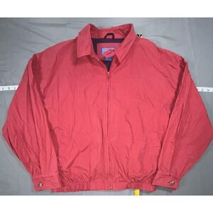 Pendleton Jacket Mens XL Red Cotton Nylon Full Zip Lined Windbreaker Casual